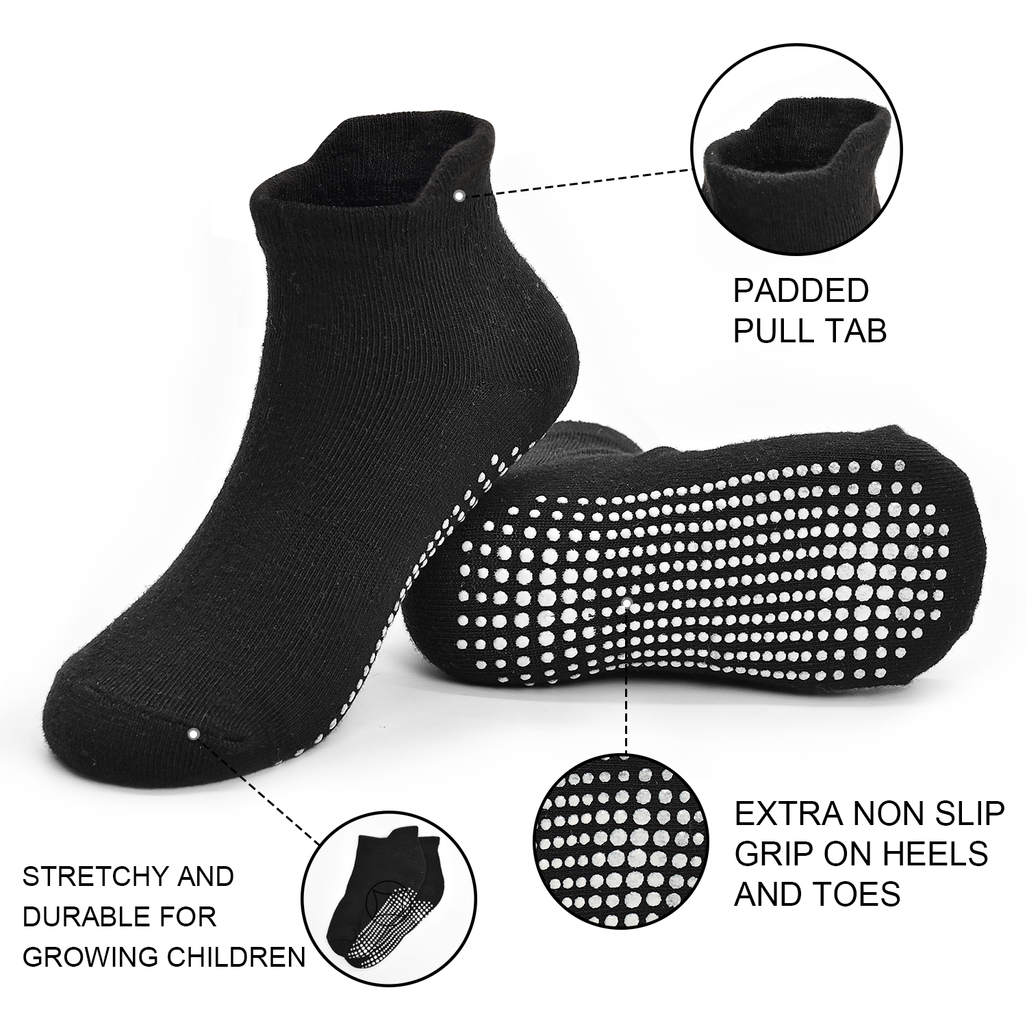 SKIBEAUT Toddler Non-Slip Socks, 12-Pair Pack photo 3