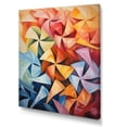 thumbnail image 2 of Designart "Rotation of Abstract Wind Turbines II" Architecture Canvas Wall Art - Industrial Colorful Wind Turbines Living Room Canvas Art, 2 of 6