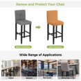 thumbnail image 5 of Pumpkin Orange Bar Stool Covers - Stretch Dining Chair Covers Set of 2, Autumn Solid Color Farmhouse Fall Bar Chair Cover Removable Counter Stool Pub Chairs Slipcovers Protectors for Kitchen/Cafe, 5 of 9
