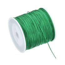 Uxcell 0.8mm Nylon String for Bracelets, 109 Yard Satin Cord Beading Thread for Jewelry Making - Green