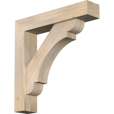 

Ekena Millwork 7 1/2 W x 38 D x 38 H Olympic Block Smooth Bracket w/ Offset Brace Douglas Fir