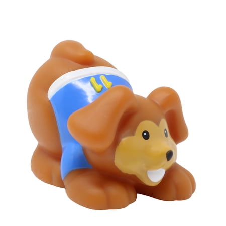 Replacement Part for Collectible Fisher-Price Little People Team Sports Soccer Playset T4845 - Replacement Brown Dog with Soccer Jersey