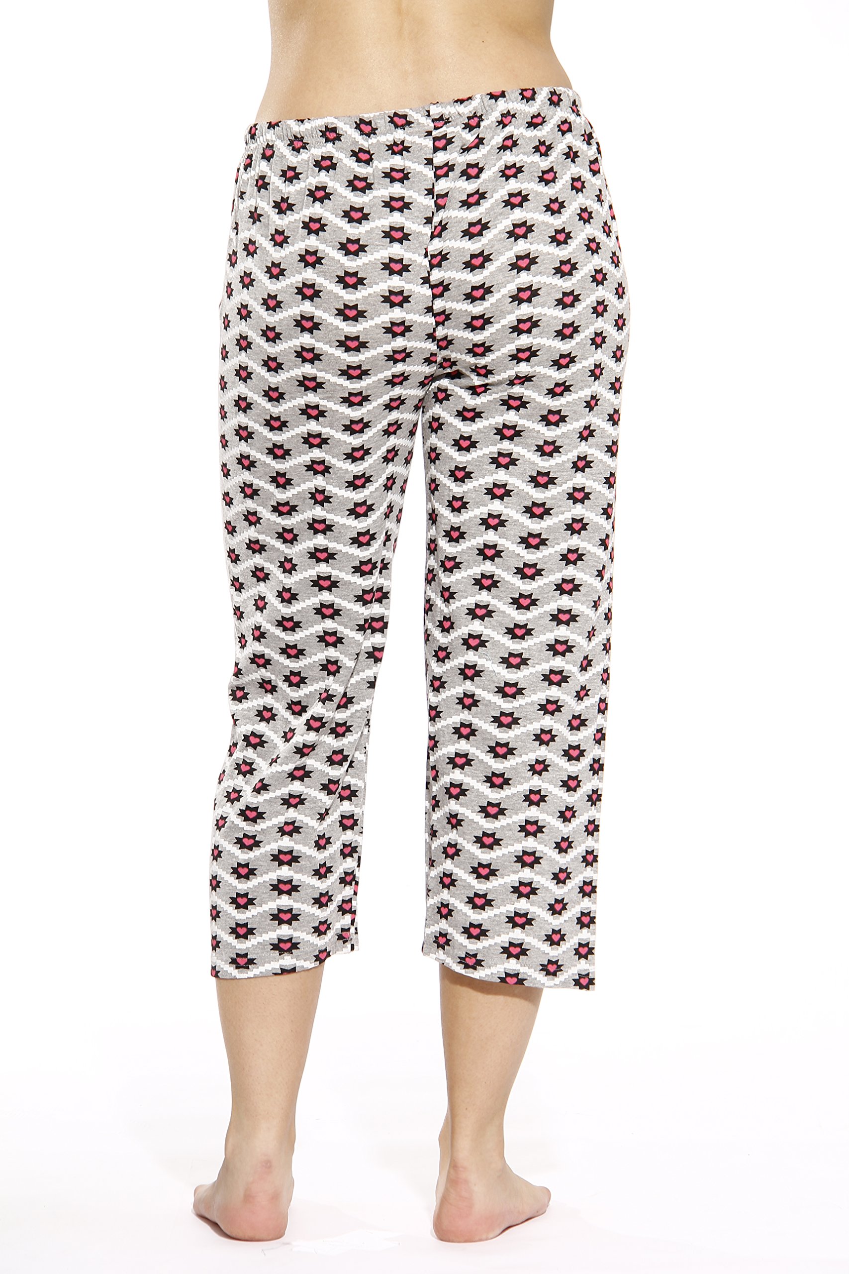Just Love 100% Cotton Women's Capri Pajama Pants Sleepwear - Comfortable  and Stylish (Leopard Print, Medium)
