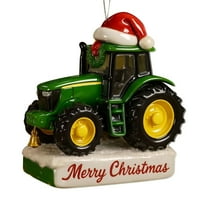 2025 Personalized Tractor 2D Flat Acrylic Christmas Ornament,Tractor-Shaped Tree Decor Customizable Tractor Design,Lightweight for Easy Hanging on Tree Branches or Garland Christmas Decor,Purple