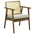 thumbnail image 6 of Modway Thera Vegan Leather and Cane Accent ArmchairsSet of 2 in Weathered Oak Stone, 6 of 10