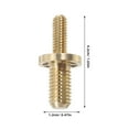 thumbnail image 2 of Pool Snooker Cue Walking Cane Wood Stick with 1/2 Brass Joint Pin Connector and Copper Handle Extension for Billiard Accessories, 2 of 7