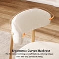 thumbnail image 2 of Dining Chairs Set of 2, LEGAHOME Linen Upholstered Kitchen Chairs with Metal Legs, Modern Dining Room Side Chairs Set with Curved Back for Kitchen Living Room, Beige Seat & Wood-grain Legs, 2 of 6