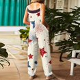 thumbnail image 3 of Iaqnaocc 4th of July Jumpsuits for Women Patriotic American Flag Stars Sleeveless Jumpsuits Rompers Casual Adjustable Strap Overalls Jumpsuits Baggy Cotton Linen Overalls Sky Blue 2XL, 3 of 4