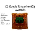 thumbnail image 2 of C³ Equalz x TKC Tangerine 67g 5-Pin Linear Switches for Custom Gaming Mechanical Keyboards (Tangerine 67g, 90 switches), 2 of 4