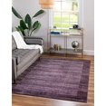 thumbnail image 1 of Unique Loom Del Mar Collection Area Rug-Transitional Inspired with Modern Contemporary Design, 6 0 x 9 0 Rectangular, Violet/Ivory, 1 of 5