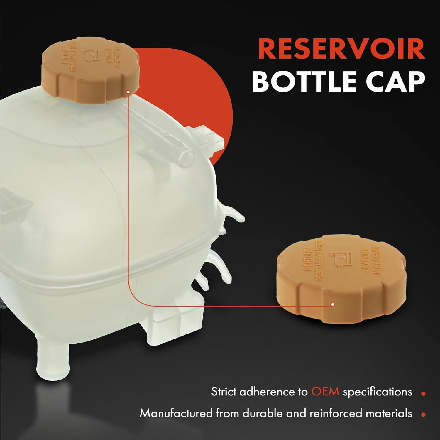 A-Premium Coolant Expansion Tank Compatible with Saab 9-3 2003-2011 9-3X 2010-2011 L4 2.0L Front