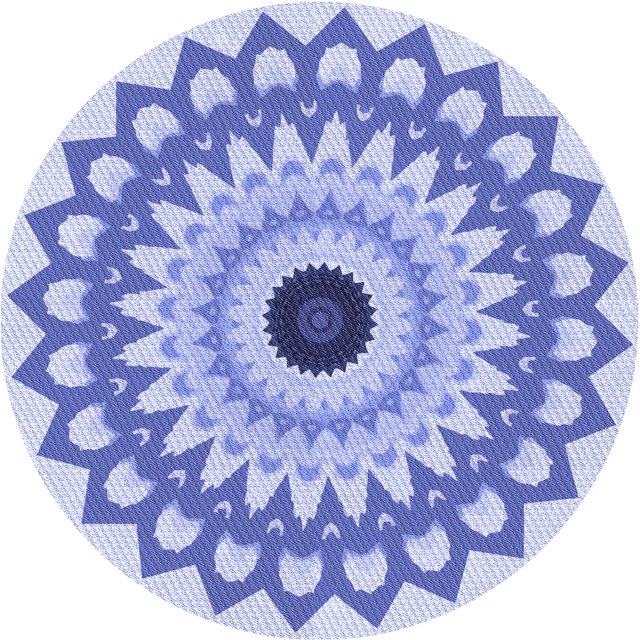 Ahgly Company Machine Washable Indoor Square Transitional Heavenly Blue Area Rugs, 3' Square