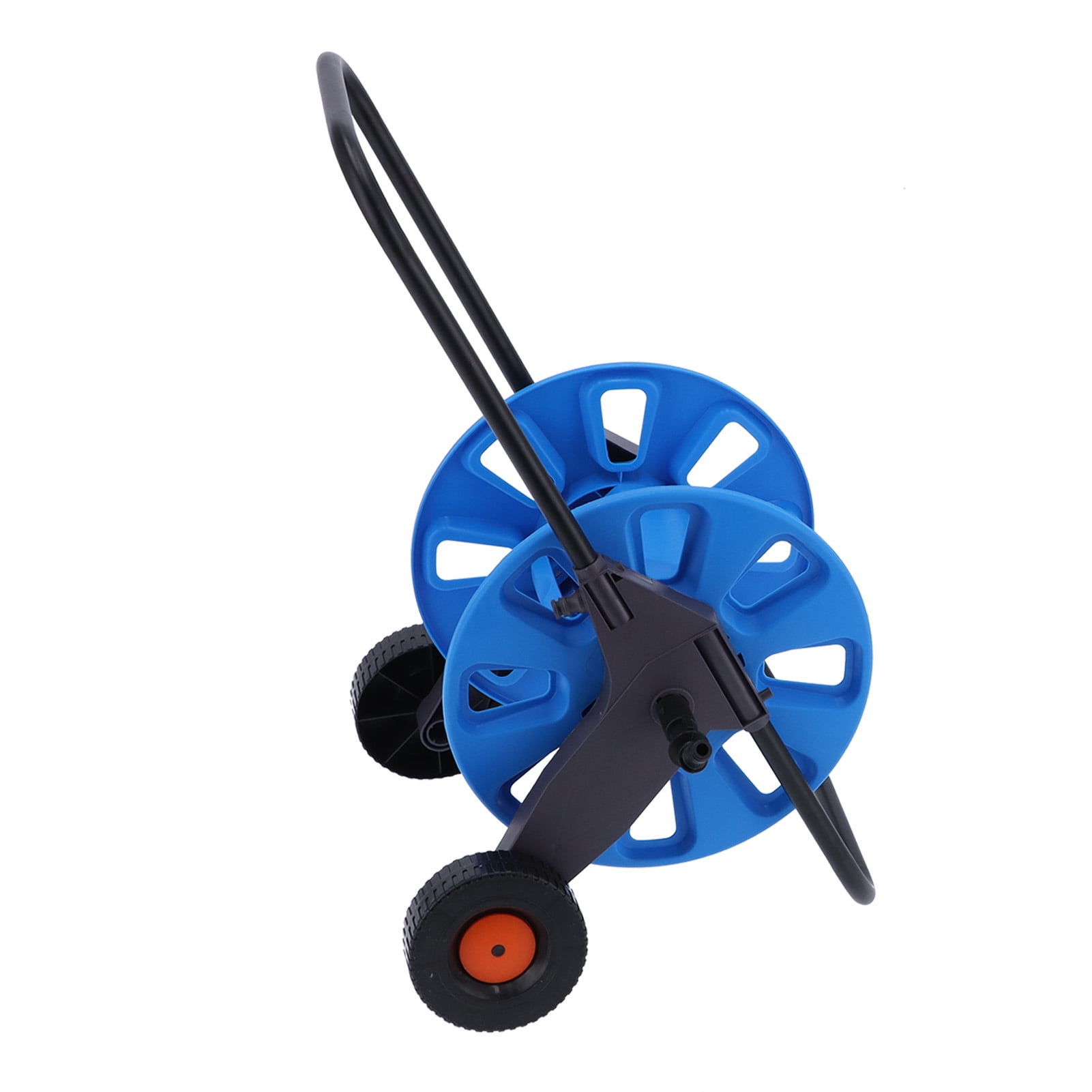 Higoodz Garden Hose Winder,Garden Hose Reel Cart Portable Hand‑Push Water Pipe Storage Rack Organizer for G1/2 50m Tube,Hose Reel