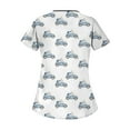 thumbnail image 5 of Healing Hands Scrub Top，Scrubs for Women Trendy Easter Printing Plus Size Scrubs Tops Casual V Neck Short Sleeve Uniform with Pocket，White，XL, 5 of 5
