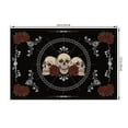 thumbnail image 4 of SUNOLIFE Halloween Skull Placemats Set of 4,Rustic Horror Skeleton Fabric Table Place Mats 12x18 inch, 4 of 4