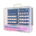 thumbnail image 5 of IRIS USA 2 Pack Clear Nail Polish Organizer Case Storage Container with Handle for 44 Bottles, Clear, 5 of 9