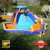 Sportspower™ Battle Ridge Inflatable Water Slide with Climbing Wall, Water Cannons & Splash Pool, ASTM Certified, Ages 3-8, Lifetime Warranty on Included Blower