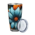 thumbnail image 2 of KLL Colorful Blooming Flowers Print 40oz Stainless Steel Insulated Car Cup with Spillproof Lid - Keep Your Drink Hot or Cold on the Go-Straw Two-piece Set, 2 of 8