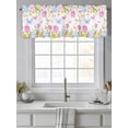thumbnail image 4 of Pink Spring Floral Easter Curtain Valances for Windows, Pastoral Tulip Flowers Kitchen Valance Window Treatment, Light Filtering Block Curtains for Bathroom/Bedroom/Living Room 42'' x 12'', 4 of 9