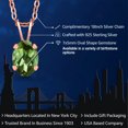 thumbnail image 2 of Gem Stone King 0.70 Ct Oval Green Tourmaline 18K Rose Gold Plated Silver Pendant with Chain, 2 of 6