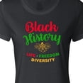 thumbnail image 4 of Inktastic Black History Life Freedom and Diversity Women's T-Shirt, 4 of 5