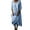 Light Blue #1, variant on Dresses for Women, Women Solid Color Cotton Linen Dress Long Sleeve Crew Neck Dress Casual Holiday Dress with Pockets Leisure Black S