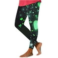 thumbnail image 3 of Feancey Sales of The Day Clearance Prime Sale Workout Leggings for Women Scrunch Butt High Waisted Yoga Pants Valentines Day Love Heart Print Seamless Skinny Tights Novelty Ladies Gifts Green XL, 3 of 8