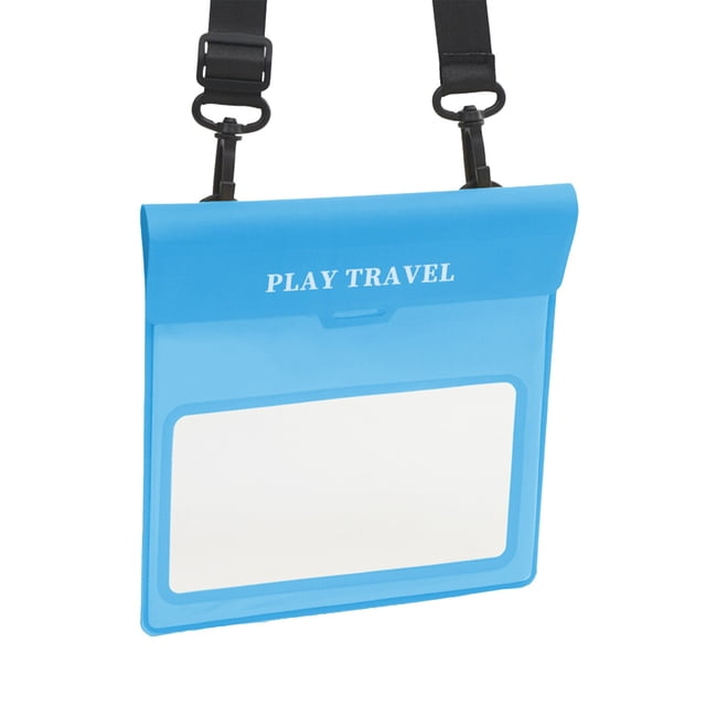 H-951 Sac Étanche Transparent Bleu pour Téléphone Mobile à Écran Tactile Natation Dérive Protection Scellée