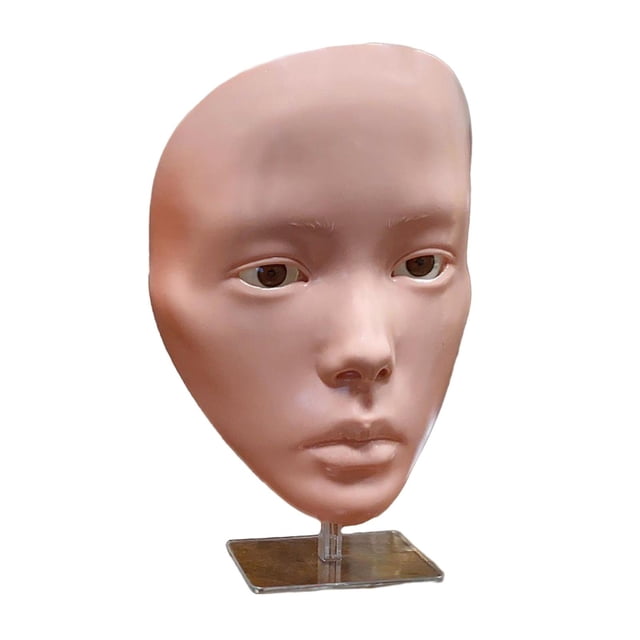 Cabeza de maniquí de práctica de maquillaje 3D Yinane con soporte Estilo B