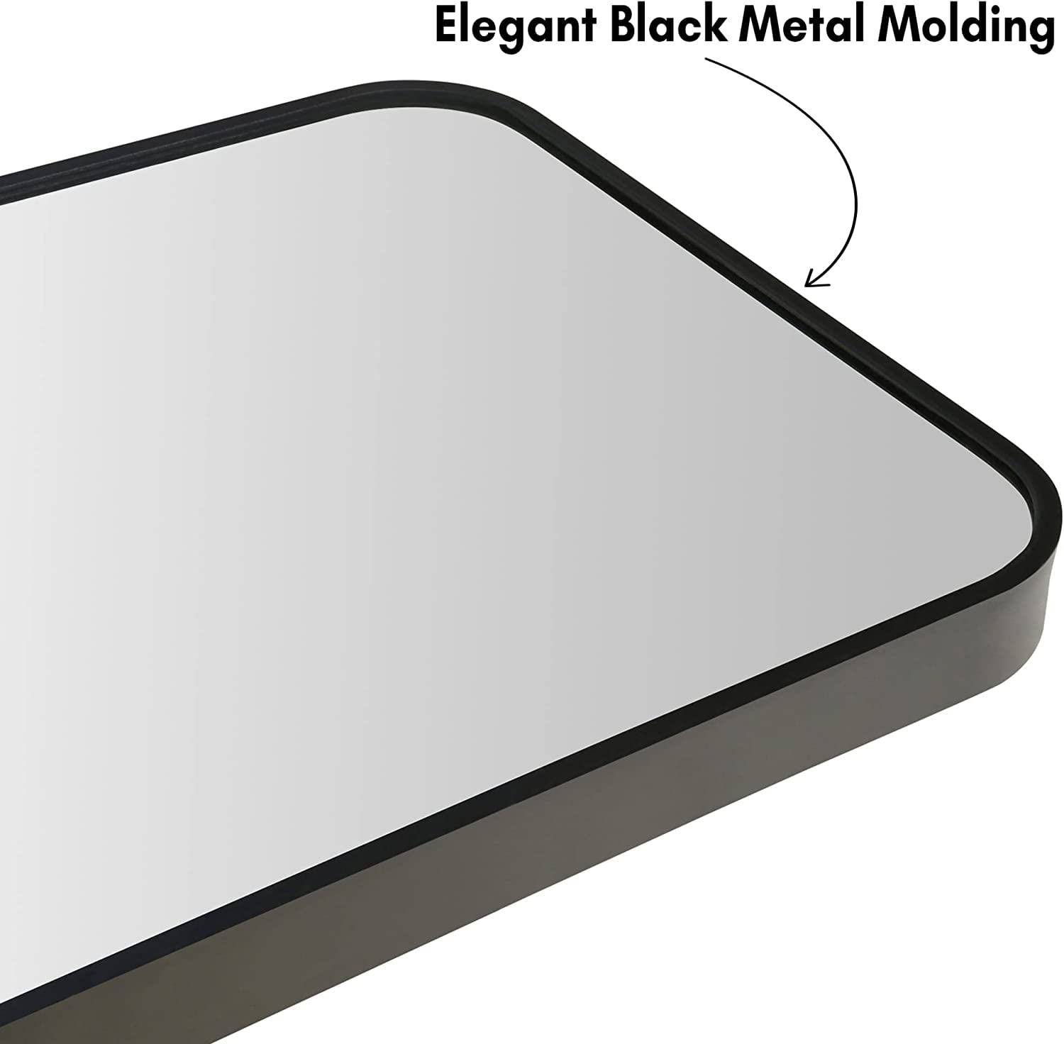 Americanflat Full Length Mirror - 14" x 59" Large Full Body Mirror for Bedroom, Living Room - 5ft Tall Floor Mirror Full Length - Black