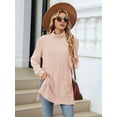 thumbnail image 2 of Long Sleeve Shirts for Women High Neck Casual Tunic Tops Pink XXL, 2 of 8