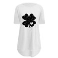 thumbnail image 3 of Pxiakgy Vente Chaude! T-Shirt Trèfle de la Saint-Patrick pour Femmes Chanceux Irlandais Manches Courtes T-Shirt Graphique Trèfle Mode Décontractée Col Rond Manches Courtes Imprimé Blanc m, 3 of 6