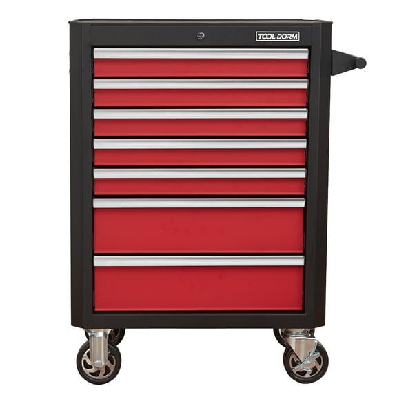 28inchTool Cabinets Rolling Toolbox with 7 Drawers, Metal Tool Chest with Wheels, Tool Cart for Garage, Warehouse, Repair Shop, Workshop