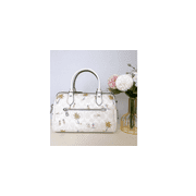 Coach Womens Rowan Medium Satchel In Signature Canvas with Hula Print (Chalk / Glacier White Multi)