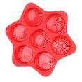 thumbnail image 3 of Molde para panecillos de hamburguesa, 7 cavidades de silicona, antiadherente, apto para lavavajillas, para el hogar, forma de pan de hamburguesa, molde para hornear, para huevo, sándwich, pa, 3 of 10