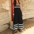 thumbnail image 2 of Honeeladyy Womens Summer Sleeveless Maxi Dresses Adjustable Strap Zipper Beach Vacation Flowy Long Dress Black XL, 2 of 5