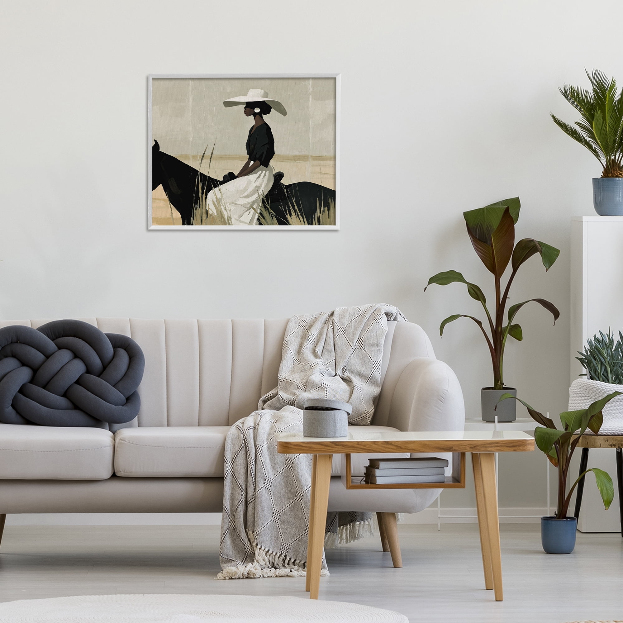 Stupell Industries Equestrian Elegance Silhouette White Framed Giclee Art, design by Svetlana Aleynikova
