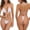 009White, variant on Womens Two Piece Swimsuits Microkini Sexy Swimwear Halter String Triangle Bikini Sets Mini Bathing Suit
