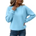 thumbnail image 6 of Zorvxlyn Fleece Sweatshirts for Women Winter Warm Long Sleeve Crew Sweatshirt Women Oversized Streetwear Shirts for Women, 6 of 6