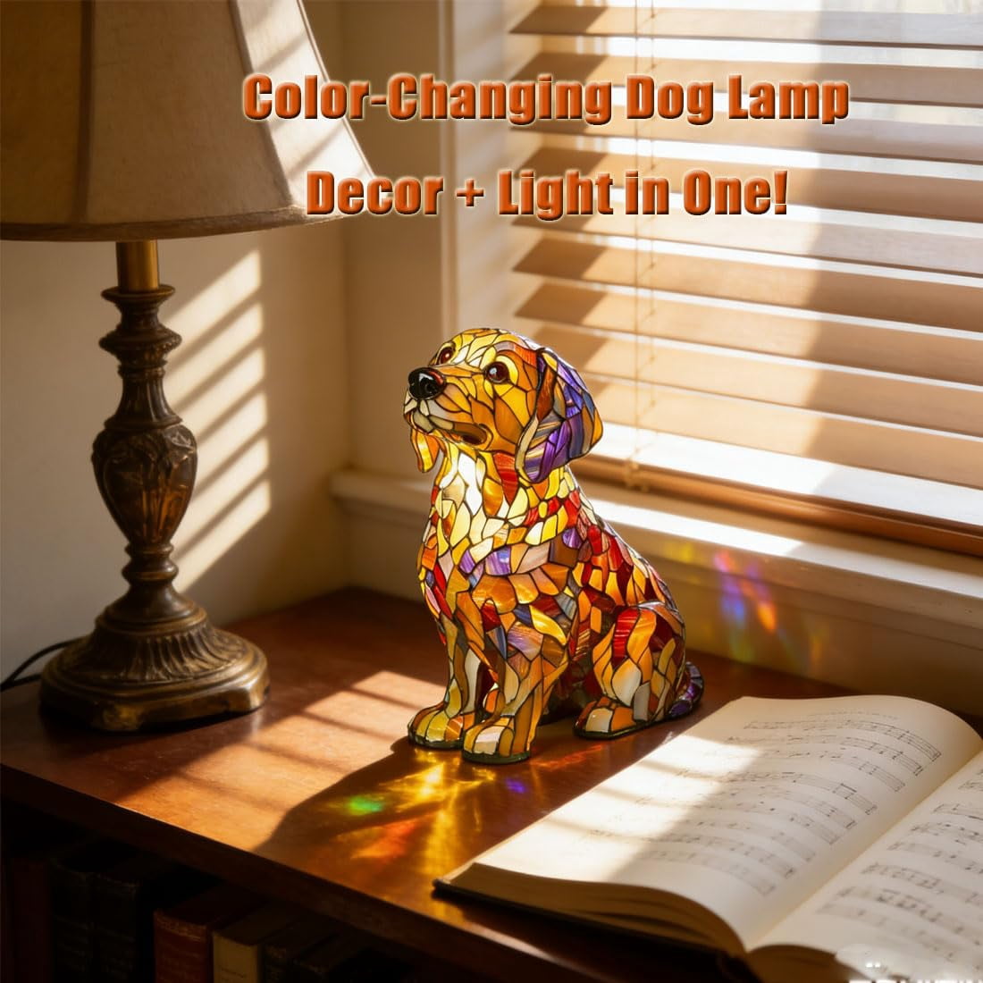 Cat Lamp,2025 New Series Art Desk Lamp, Dyed Resin Vintage Cat Lamp, Resin Bedside Table Lamp, Cute Pet Cat Theme LED Desk Lamp, for Bedroom, Warm Animal Night Light, Home Decor & Gift