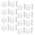 thumbnail image 4 of DEEPCRAFF 50Pcs Mirror Holder Clips Plated Silver Plastic Mirror Mount Kit for Wall and Closet Glass Panel Fixation, 4 of 8