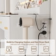 thumbnail image 3 of Modern Vanity Desk with Large LED Mirror – 8 Spacious Drawers, 3 Adjustable Lighting Modes, Built-in Power Outlet, Makeup Table for Bedroom or Dressing Room – White, 3 of 9