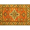 thumbnail image 1 of Ahgly Company Indoor Rectangle Geometric Yellow Traditional Area Rugs, 2' x 3', 1 of 4