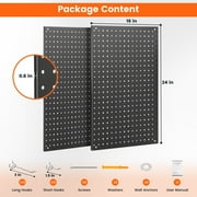 Pegboard,ENJOYWOOD 32x24 inch Metal Pegboard Panels White 30 Pcs Hook,Tool Board for Wall Organizer, Garage Tool Storage,Office Organization,Kitchen