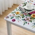 thumbnail image 4 of nygtbtfer  Floral Tablecloth, Spring Season Flowers Leaves Pastel Watercolors Hand Painted Vintage Romantic, Dining Room Kitchen Rectangular Table Cover, 4 of 7