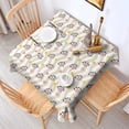 thumbnail image 2 of Beige Wave Cow Flower Pattern Square Tablecloth,Waterproof Square Table Cover,Wipeable Spillproof Washable Table Cover for Home Kitchen Party Decor 42"X42"(107x107cm), 2 of 6