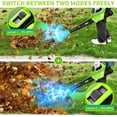 thumbnail image 6 of Cordless Leaf Blower with 2.6Ah Batteries and Fast Charger, 450CFM 150MPH, Green, 6 of 7