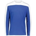 thumbnail image 2 of Holloway 223502.280.2XL Momentum Team Long Sleeve T-Shirt, Royal & White - 2XL, 2 of 5
