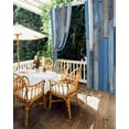 thumbnail image 5 of nqOlkjepod Outdoor Curtains for Patio Waterproof, Vintage Blue Wooden Outdoor Privacy Panels Grommet, Farmhouse Wood Grain Blackout Outside Curtains for Porch/Cabana/Pergola 54"x108", 2 Panels, 5 of 8