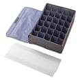 thumbnail image 4 of 1*Storage 30 Grid Socks and Underwear Storage Box with Lid: Fabric Imitation Cotton and Linen Design and Effective Classification and Organization, 4 of 6